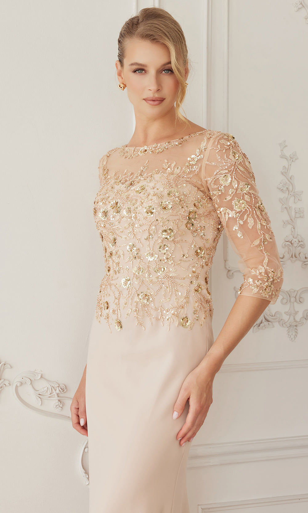 Nox Anabel MH159 - Sheer Sleeve Formal Dress Formal Gowns