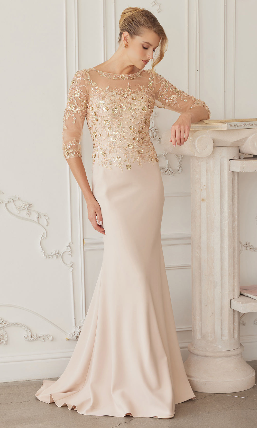 Nox Anabel MH159 - Sheer Sleeve Formal Dress Formal Gowns
