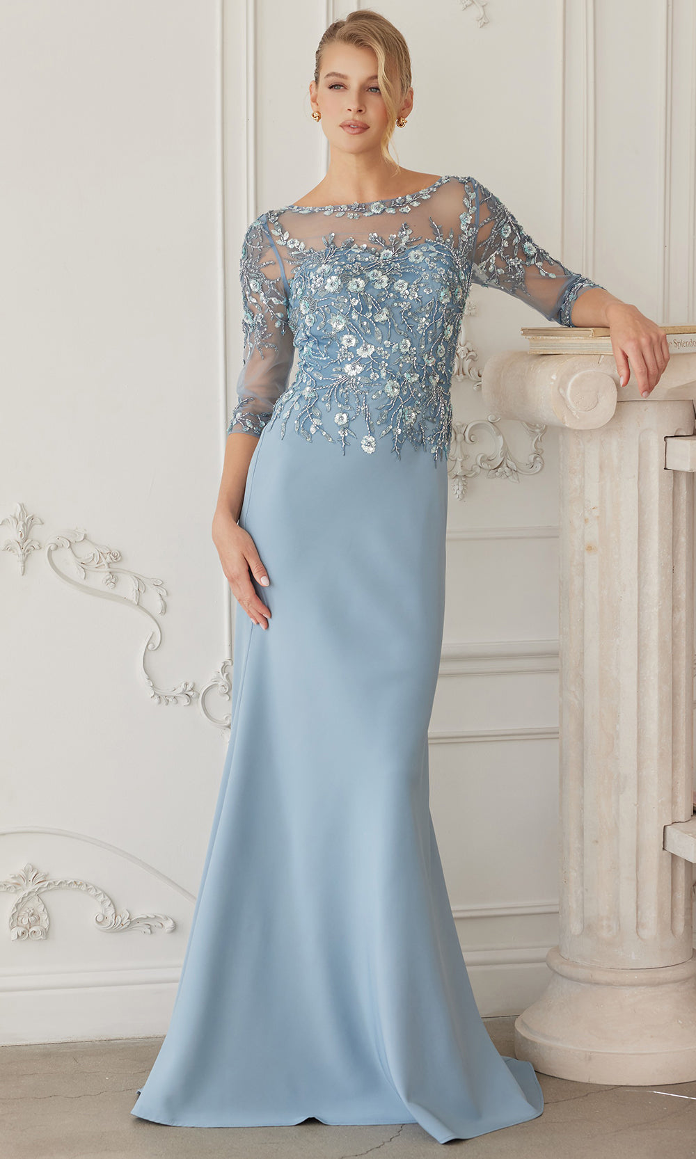 Nox Anabel MH159 - Sheer Sleeve Formal Dress Formal Gowns