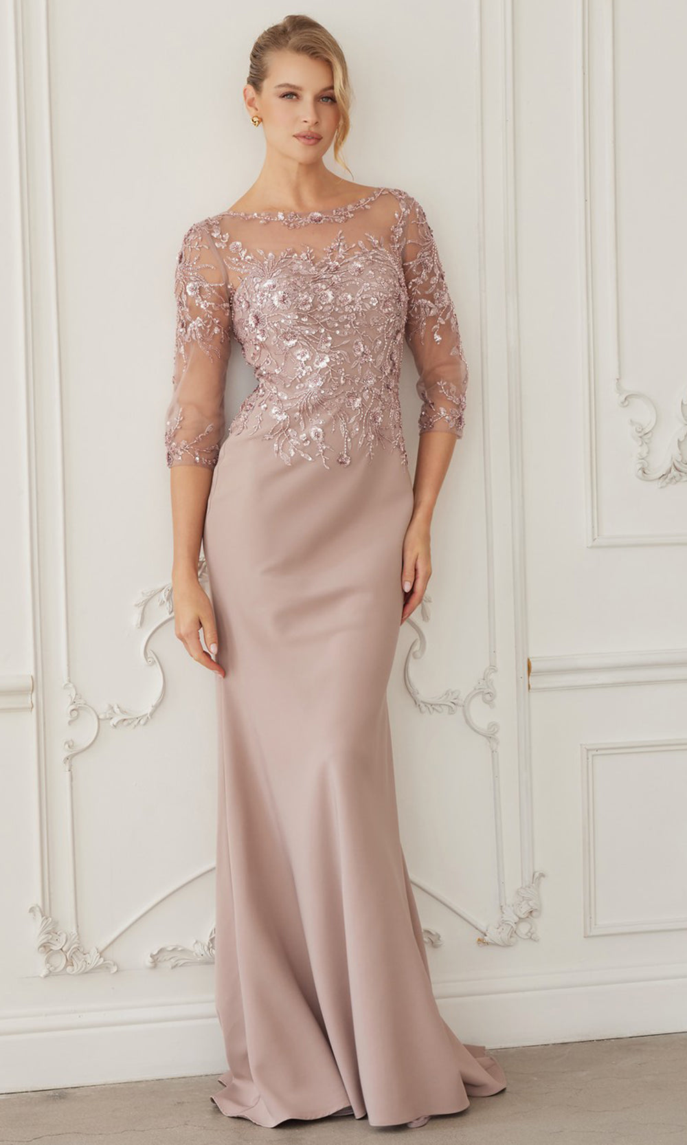 Nox Anabel MH159 - Sheer Sleeve Formal Dress Formal Gowns