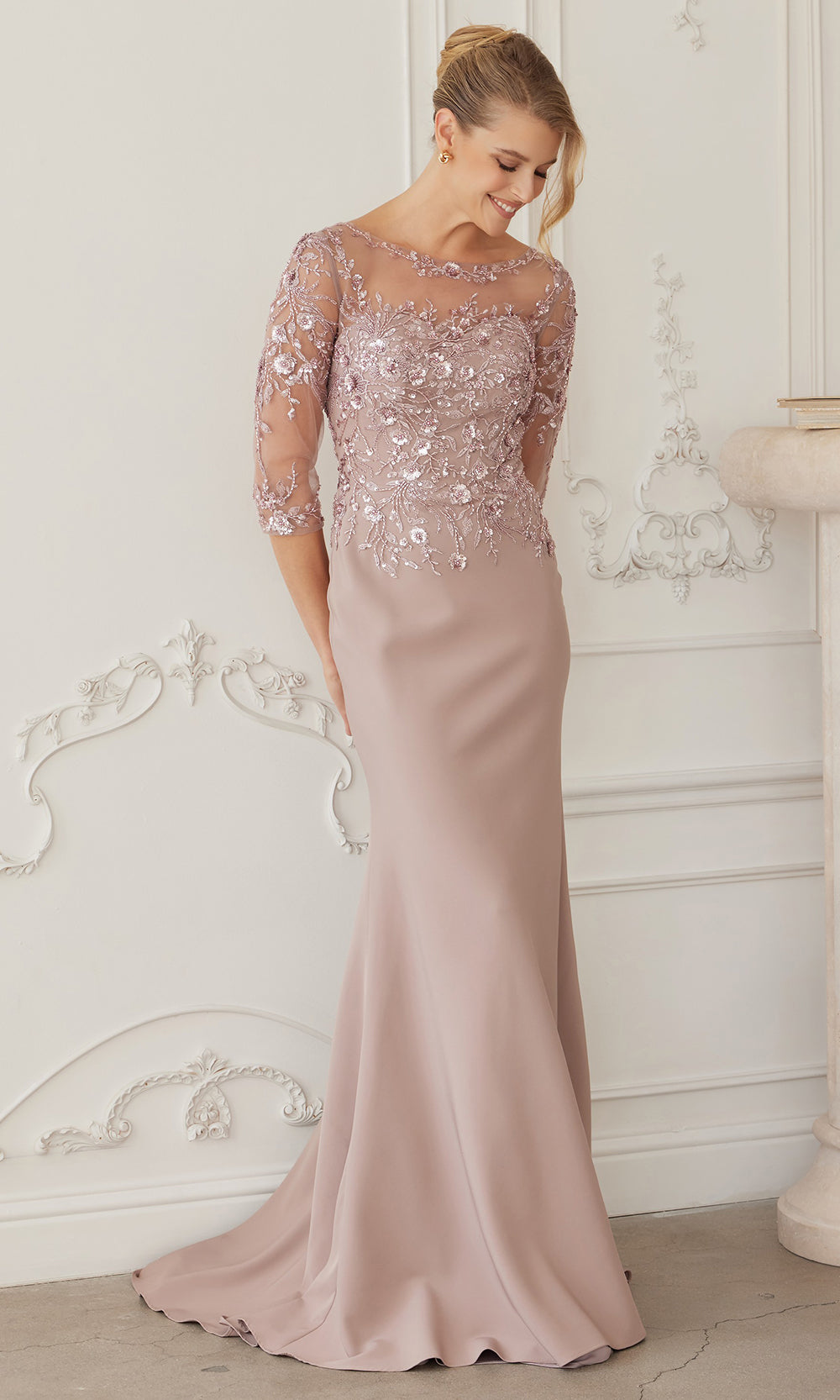 Nox Anabel MH159 - Sheer Sleeve Formal Dress Formal Gowns