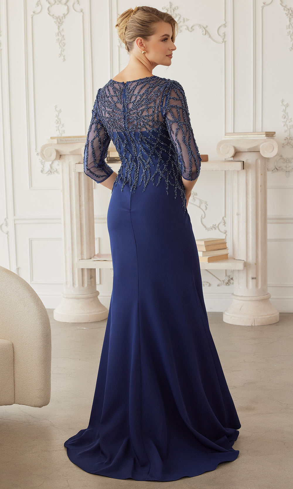 Nox Anabel MH161 - Sheer Sleeve Embroidered Formal Dress Mother of the Bride Dresses