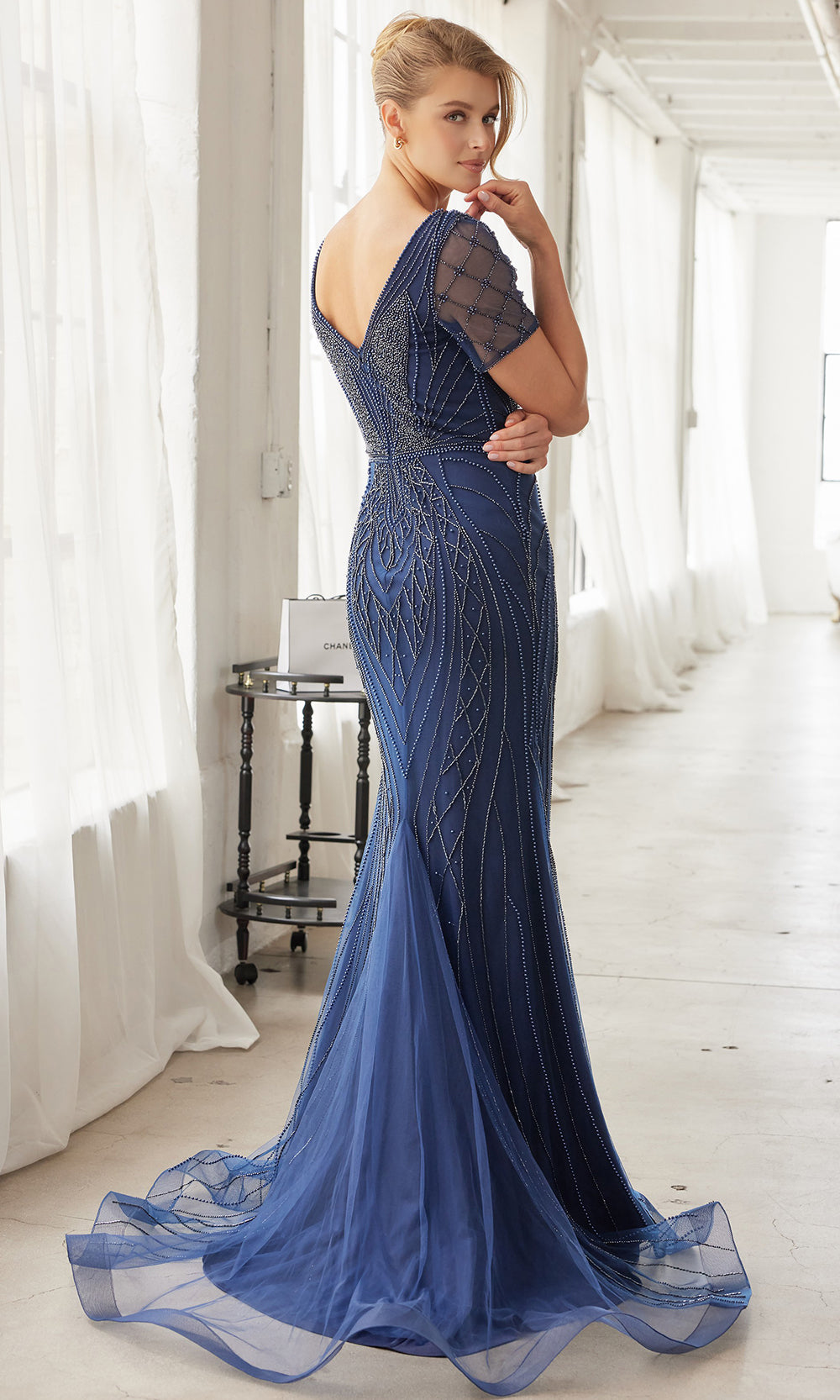 Nox Anabel MH162 - Sheer Sleeve Embroidered Formal Dress Mother of the Bride Dresses