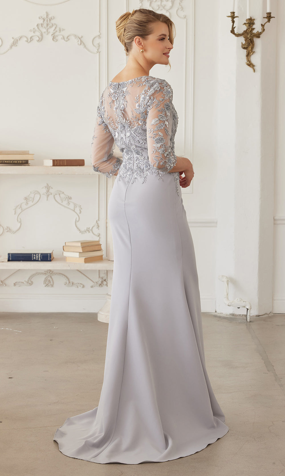 Nox Anabel MH163 - Sheer Sleeve Embroidered Formal Dress Formal Gowns