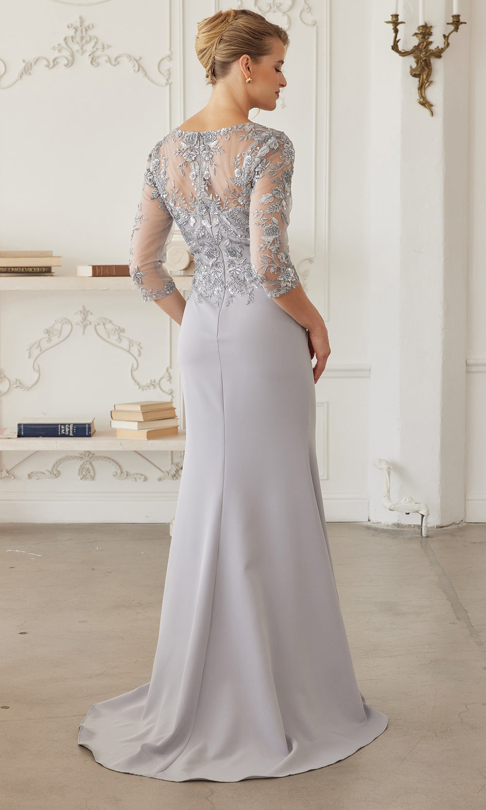 Nox Anabel MH163 - Sheer Sleeve Embroidered Formal Dress Formal Gowns