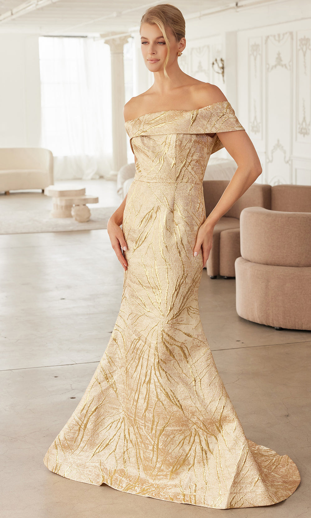 Nox Anabel MJ144 - Structured Off Shoulder Formal Dress Formal Gowns
