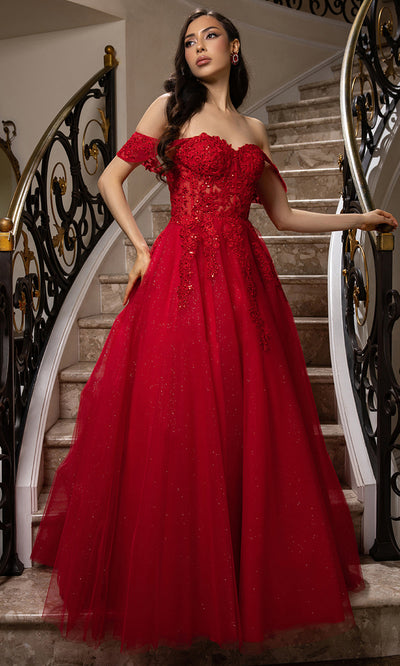 May Queen MQ2176 - Sweetheart A-Line Evening Gown Prom Dresses