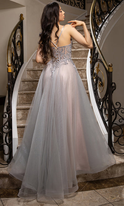 May Queen MQ2178 - Beaded Embellished Sleeveless Long Gown Prom Dresses