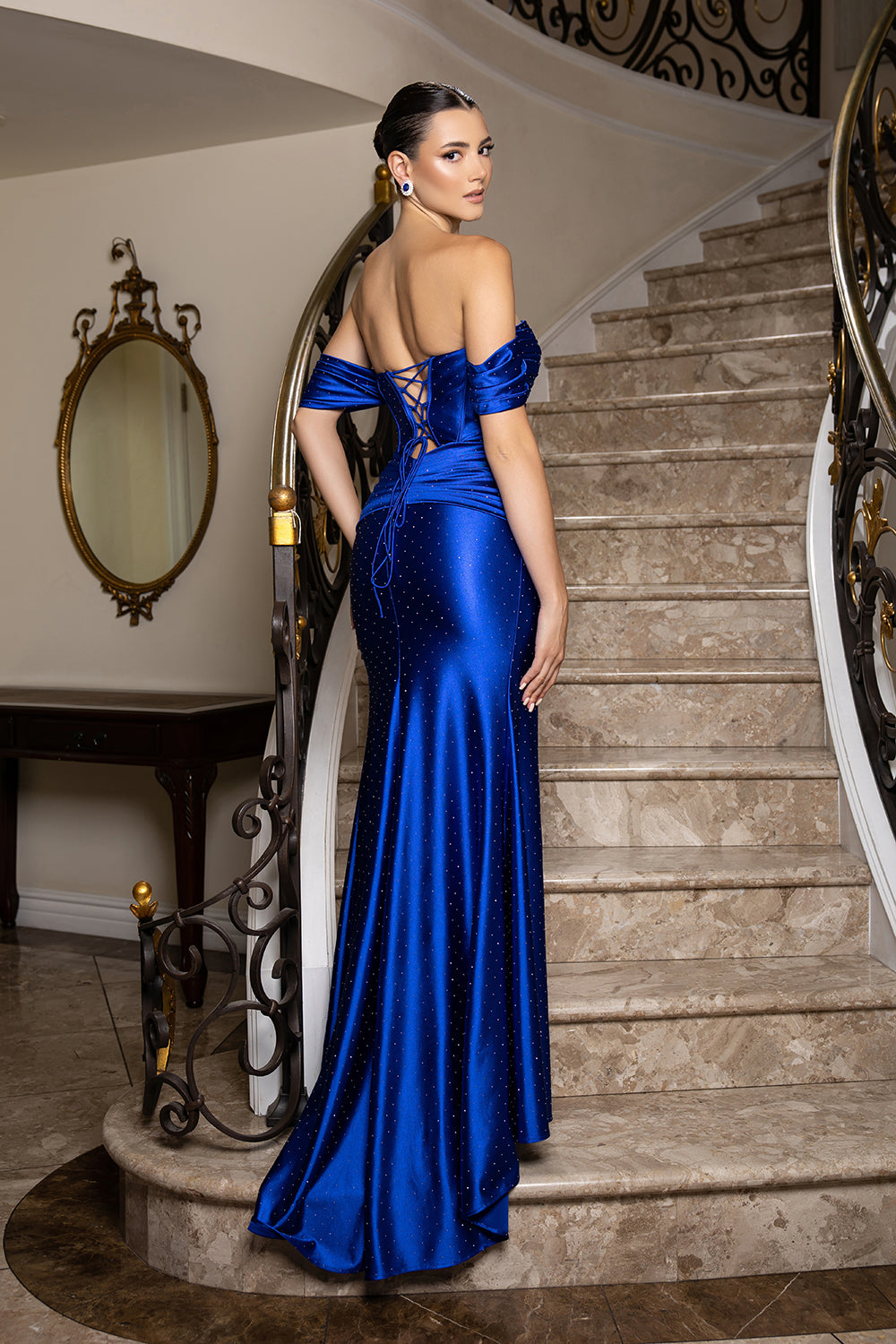 May Queen MQ2182 - Ruched Detail Sweetheart Sheath Gown Prom Dresses