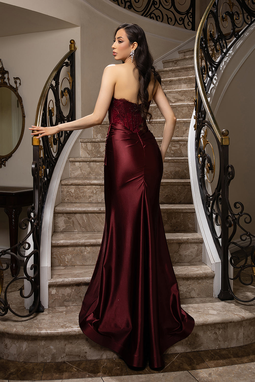 May Queen MQ2186 - Sweetheart Pleated Bodice Evening Gown Prom Dresses