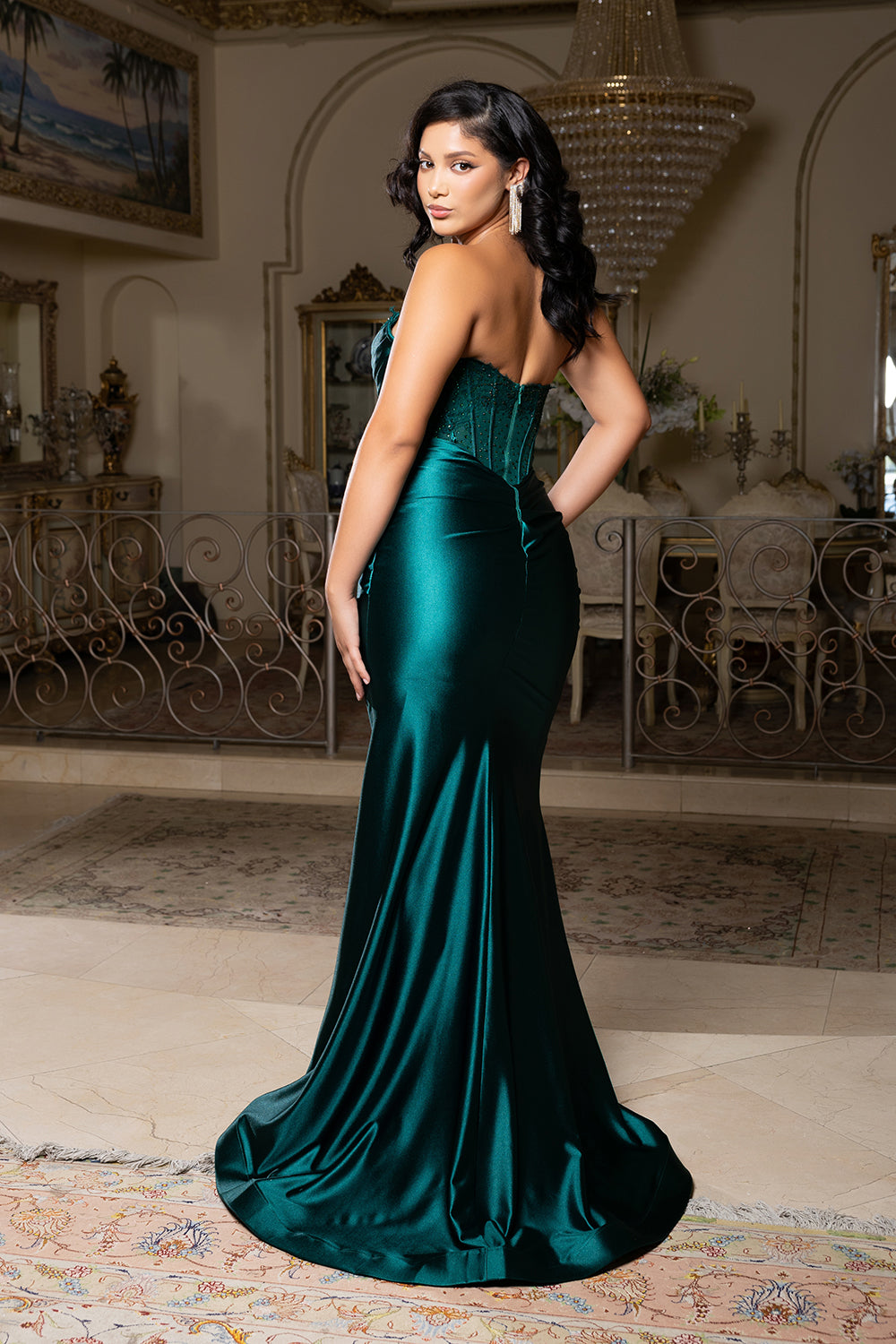May Queen MQ2186 - Sweetheart Pleated Bodice Evening Gown Prom Dresses