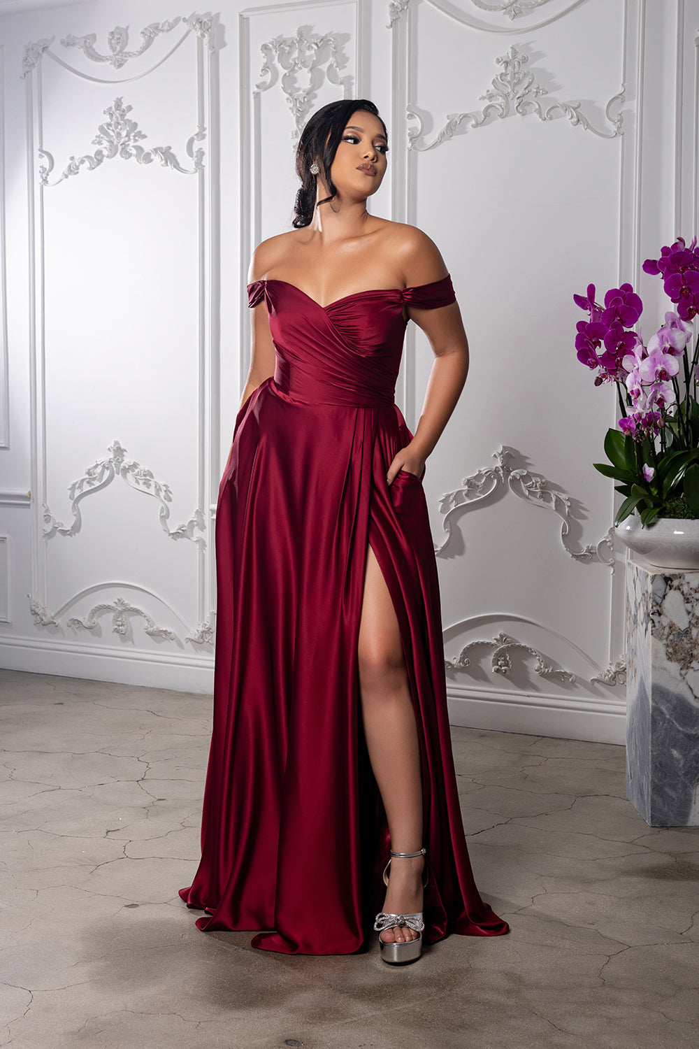 May Queen MQ2187 - Off Shoulder Gown