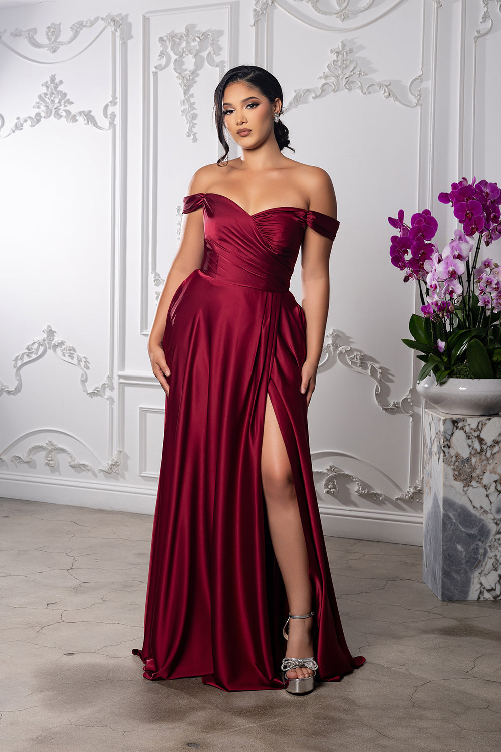 May Queen MQ2187 - Off Shoulder Gown