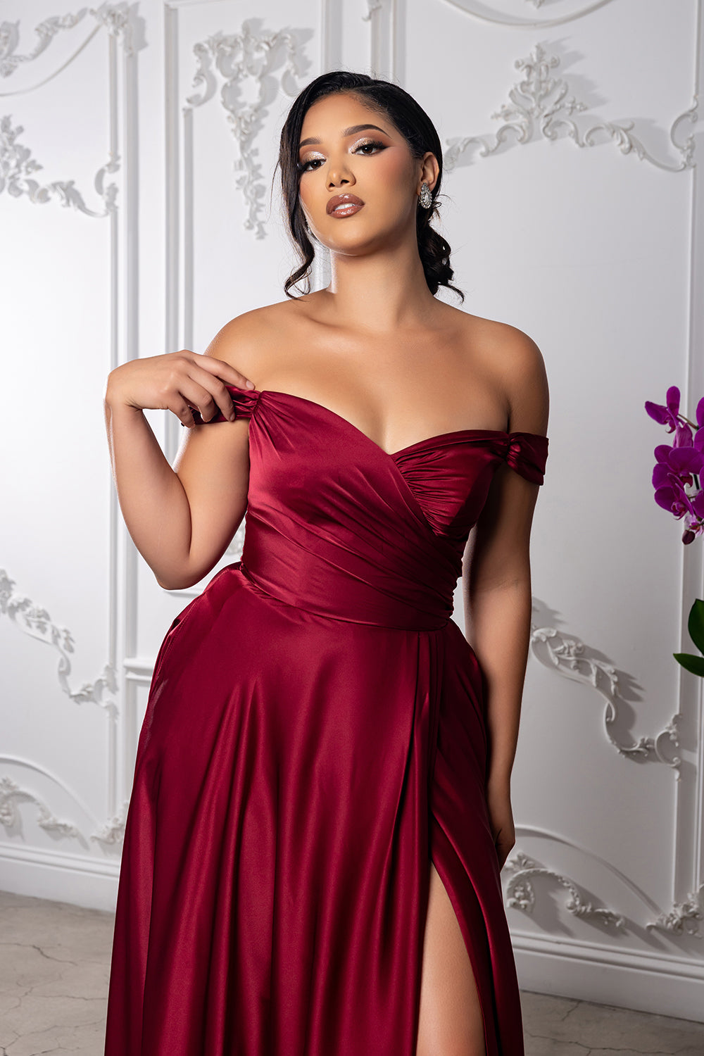 May Queen MQ2187 - Off Shoulder Gown