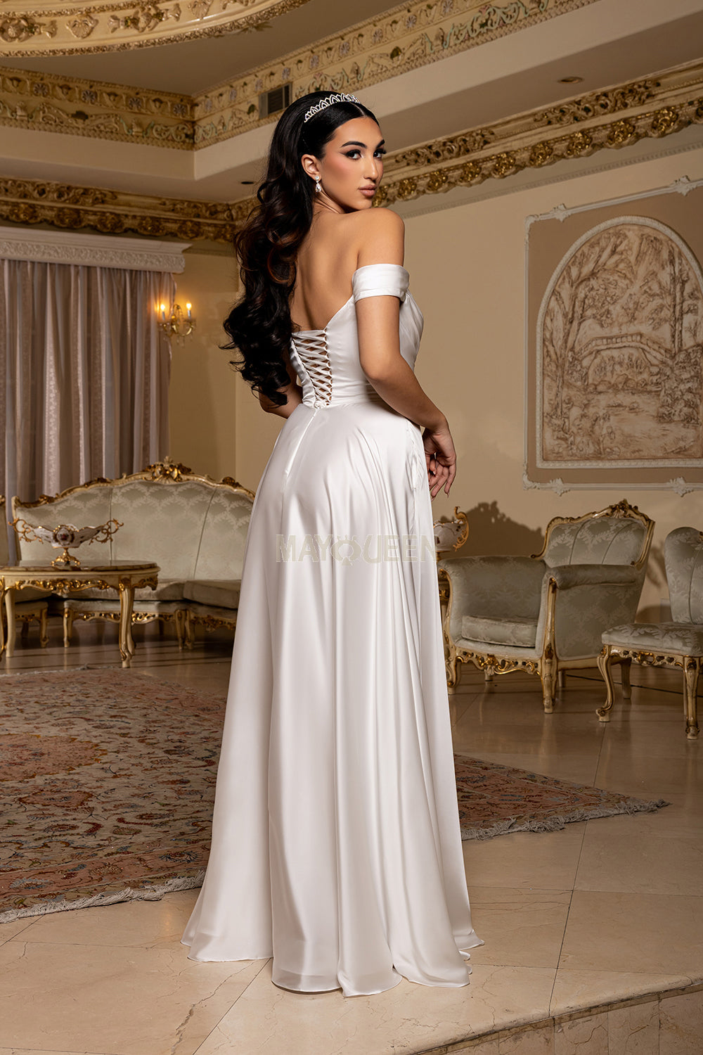 May Queen MQ2187 - Off Shoulder Gown
