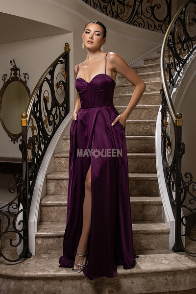 May Queen MQ2188 - Sleeveless Sweetheart Corset Gown Prom Dresses