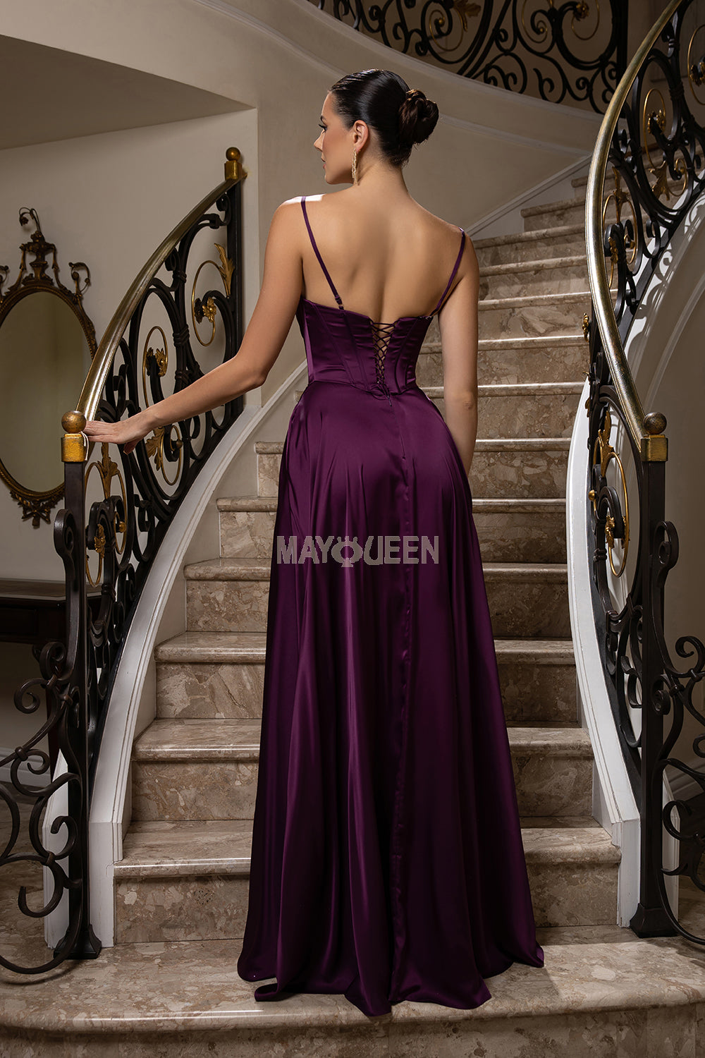May Queen MQ2188 - Sleeveless Sweetheart Corset Gown Prom Dresses