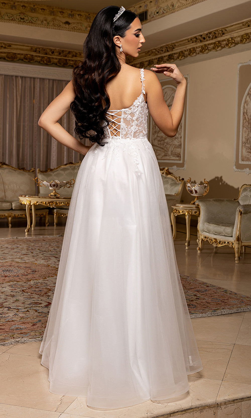May Queen MQ2212 - Embellished Bodice Long A-Line Gown