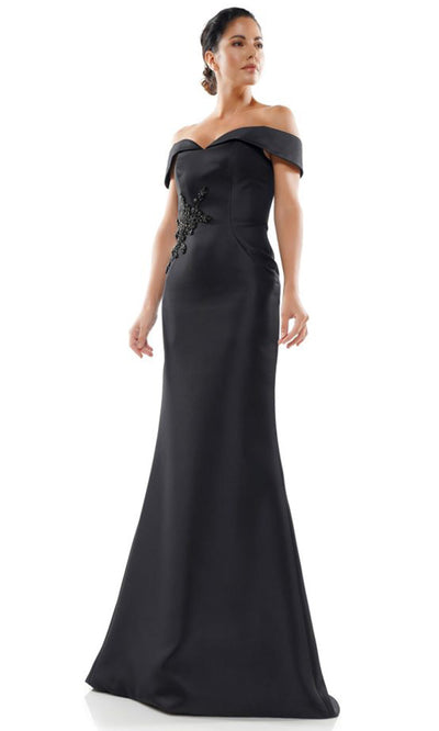 Marsoni by Colors MV1003-1 - Sweetheart Long Gown with Applique Waist Formal Gowns
