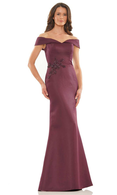 Marsoni by Colors MV1003-1 - Sweetheart Long Gown with Applique Waist Formal Gowns