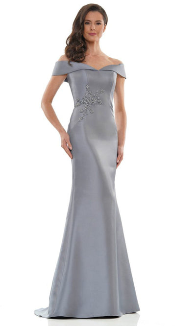 Marsoni by Colors MV1003-1 - Sweetheart Long Gown with Applique Waist Formal Gowns