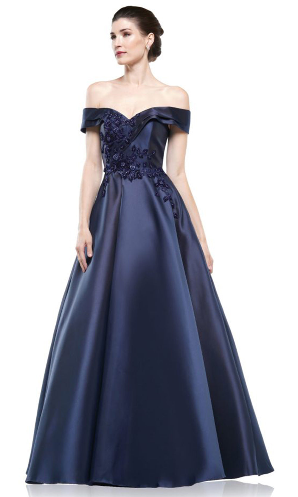 Marsoni by Colors MV1008-2 - Off Shoulder Ballgown with Applique Bodice Ball Gowns