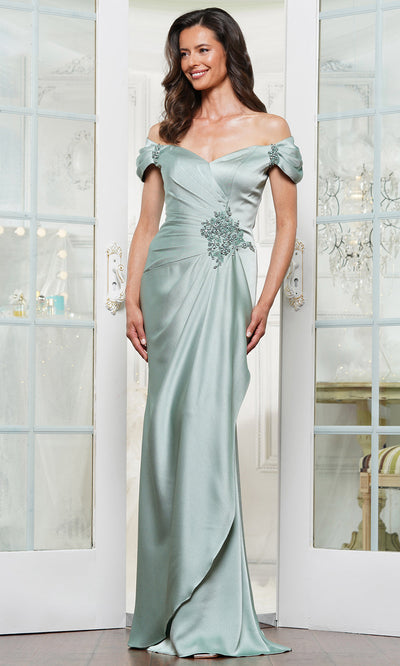 Marsoni by Colors MV1351 - Cascading Drape Evening Gown Mother of the Bride Dresses