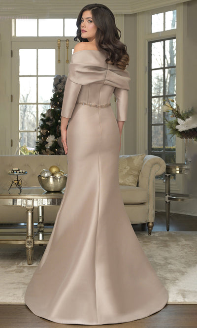 Marsoni by Colors MV1375 - Beaded Waist Mermaid Evening Gown Formal Gowns