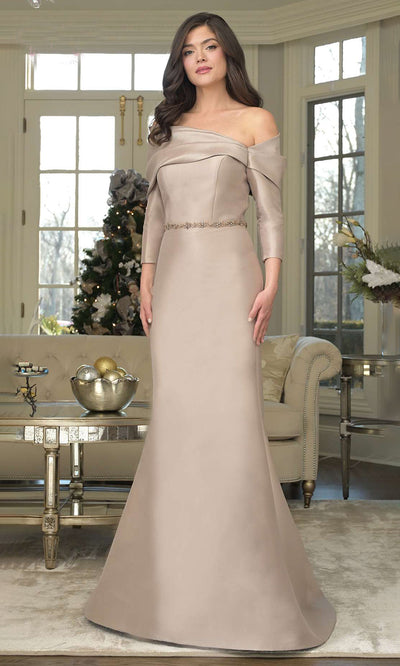 Marsoni by Colors MV1375 - Beaded Waist Mermaid Evening Gown Formal Gowns