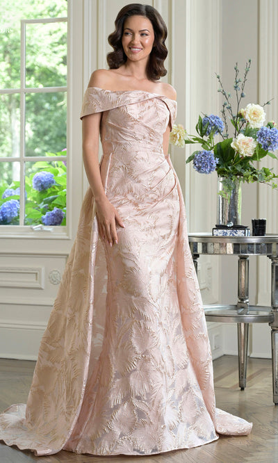 Marsoni by Colors MV1382 - Jacquard Overskirt A-line Gown Formal Gowns