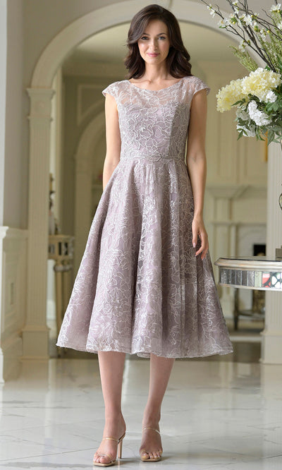 Marsoni by Colors MV1387 - Illusion Bateau Cap Sleeve Dress Wedding Guest