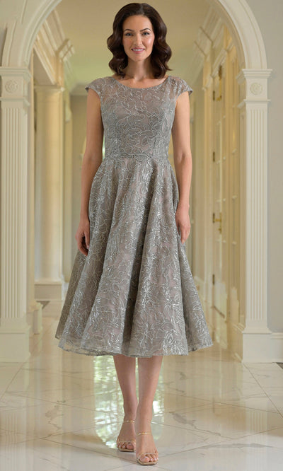 Marsoni by Colors MV1387 - Illusion Bateau Cap Sleeve Dress Wedding Guest