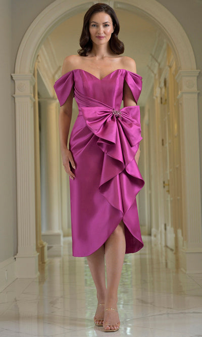 Marsoni by Colors MV1389 - Bow Accent Sweetheart Formal Dress Cocktail Dresses