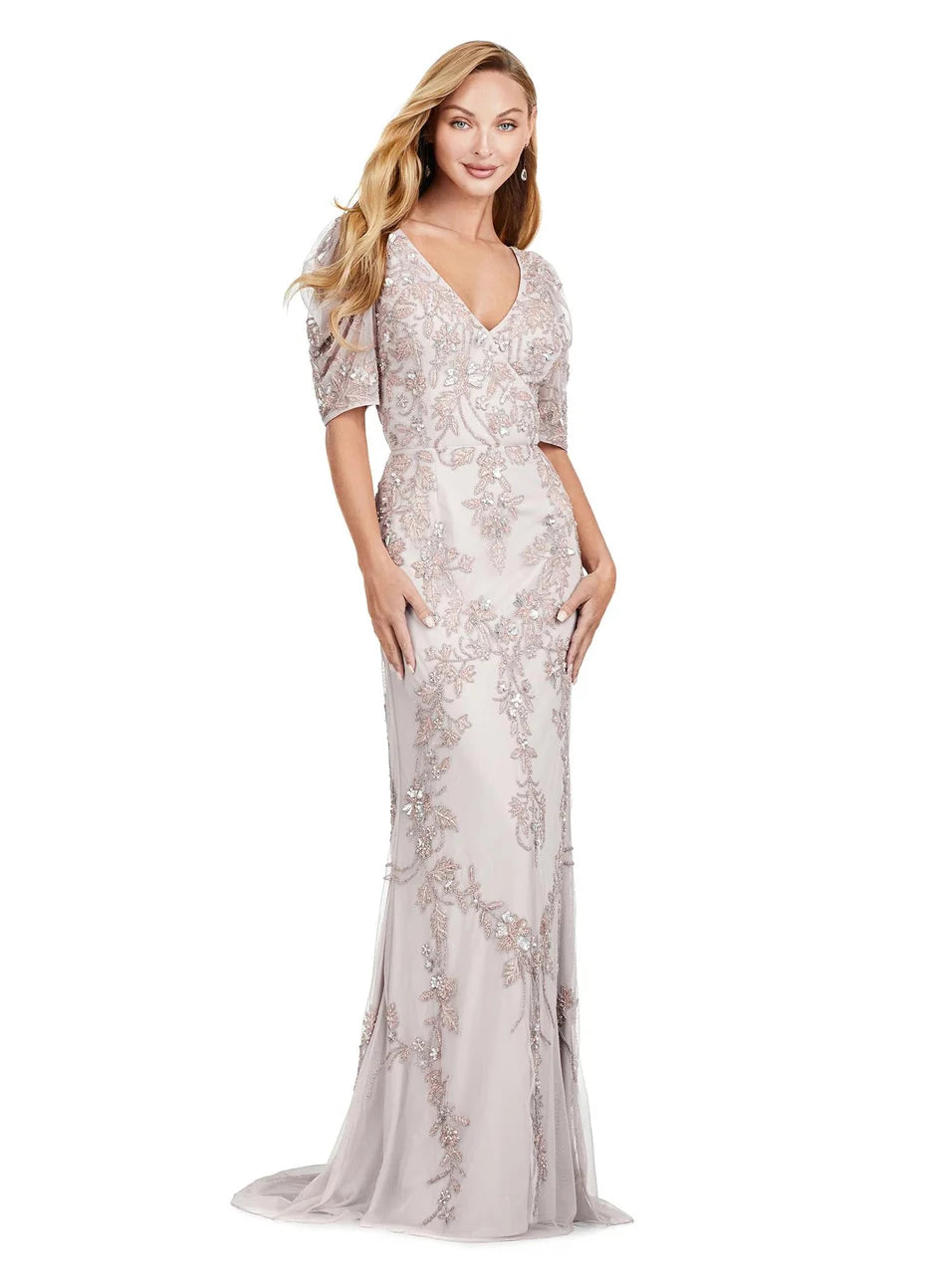 Ashley Lauren 11234 - Puffed Sleeve Gown
