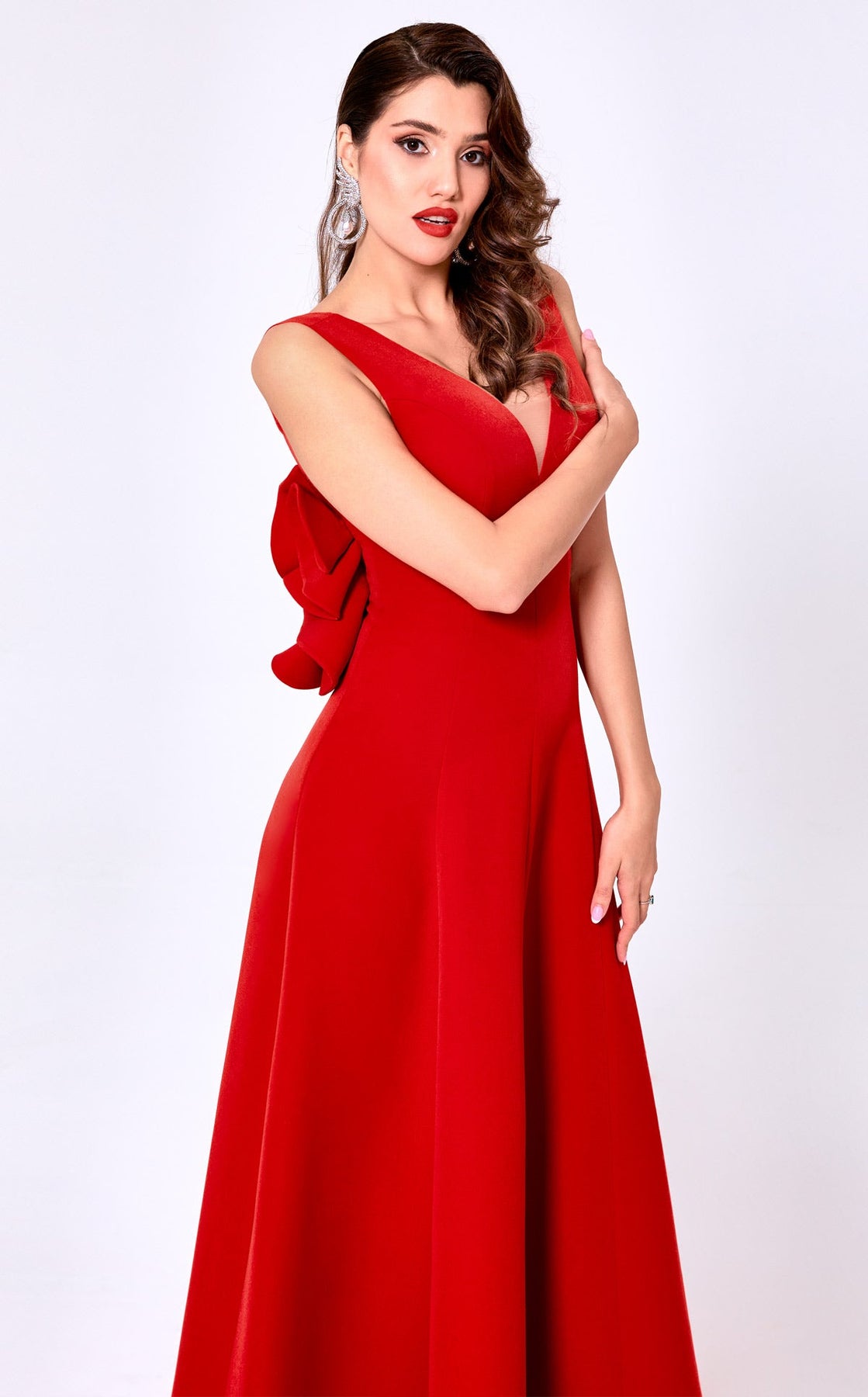 MNM Couture N0445 - V-Neck Evening Gown
