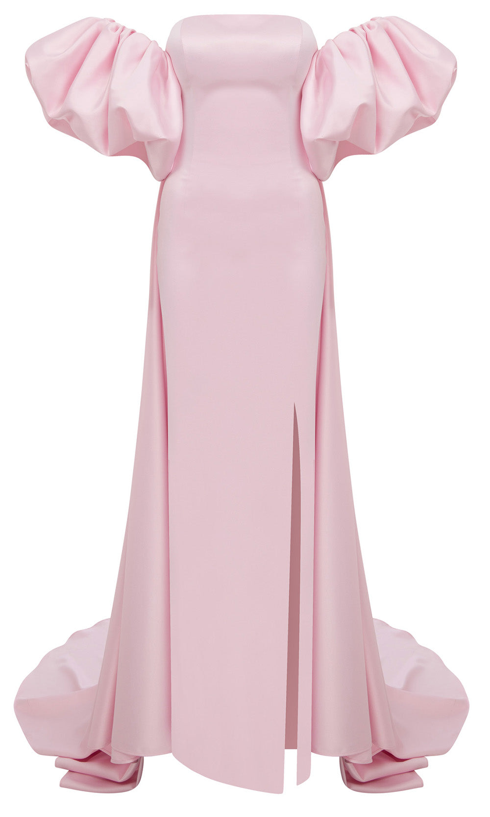 MNM Couture N0598 - Straight Neckline Satin Evening Gown Evening Dresses