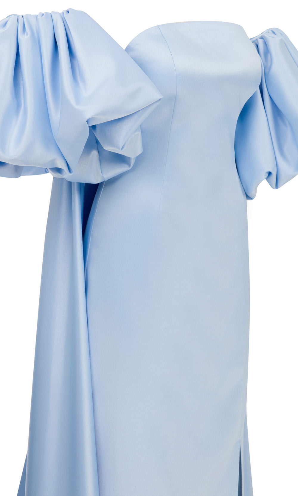 MNM Couture N0598 - Straight Neckline Satin Evening Gown Evening Dresses