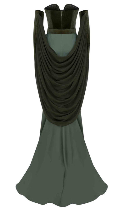 MNM Couture N0634 - Plunging Sweetheart Belted Prom Gown Evening Dresses