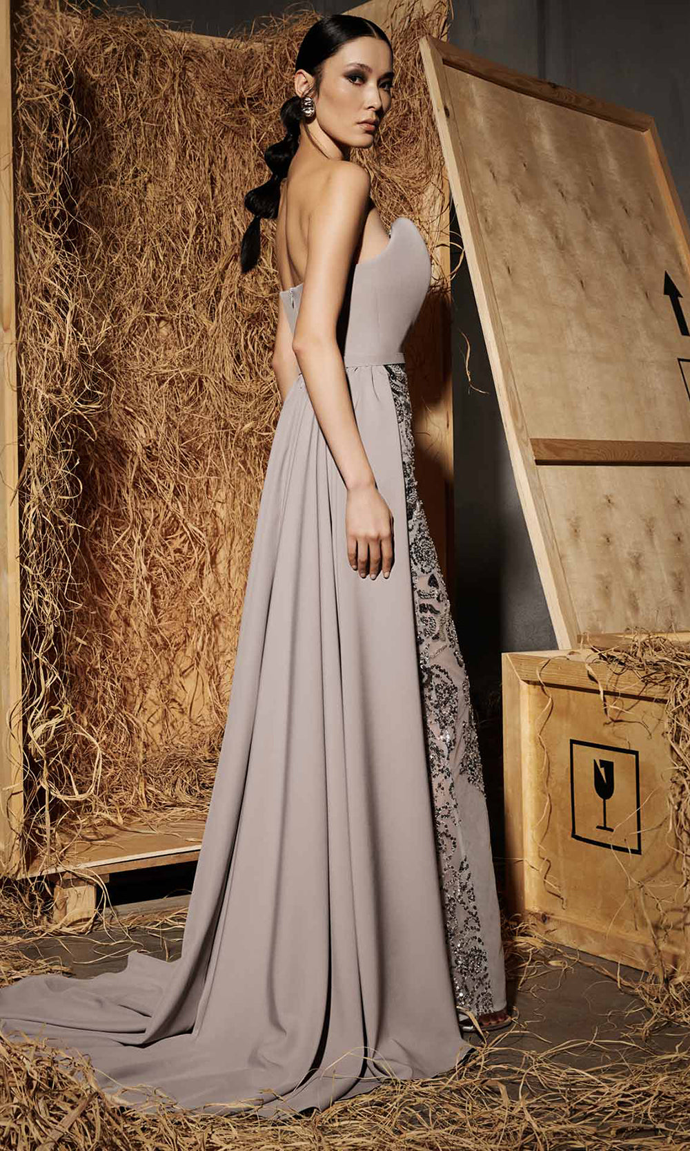 MNM Couture N0643 - Sweetheart Belted Waist Evening Gown Formal Gowns