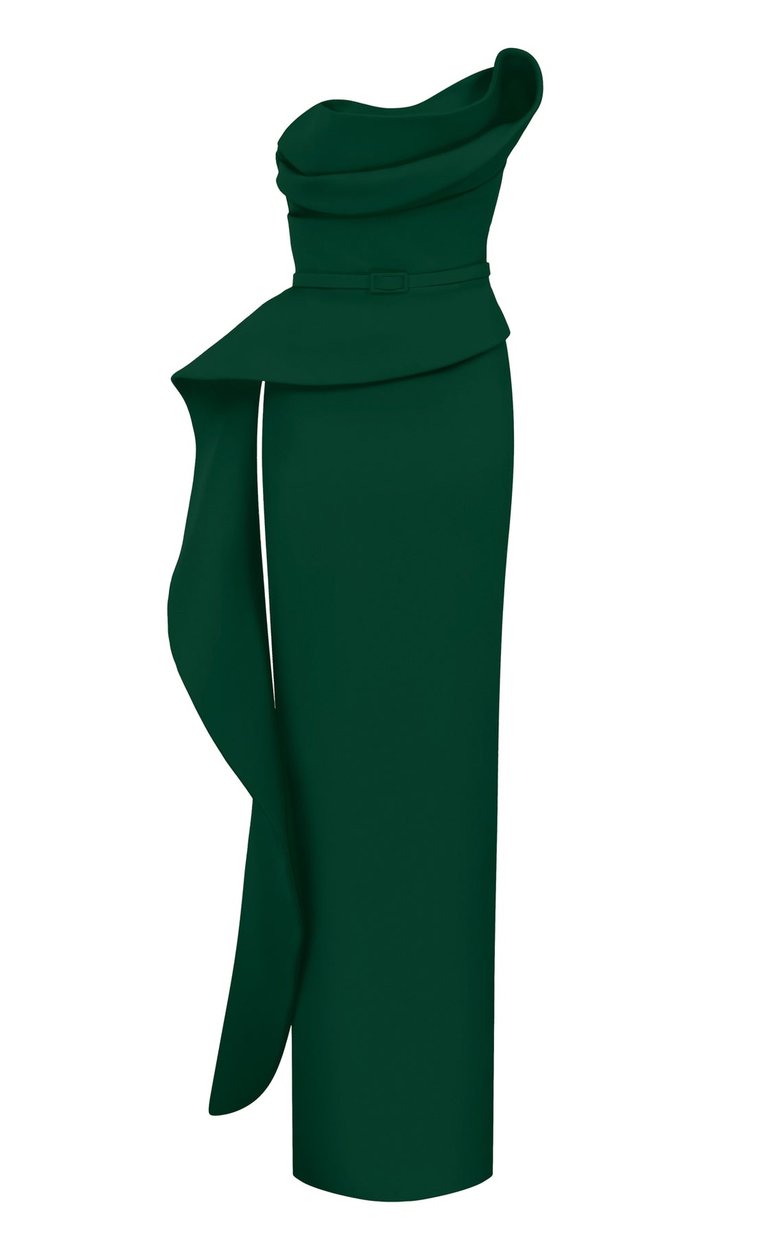 MNM Couture N0647 - Layered Bodice Belted Formal Gown