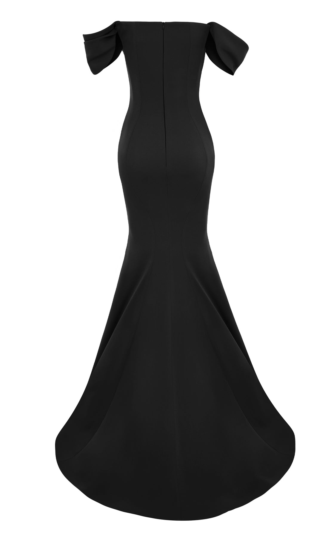 MNM Couture N0651 - Elegant Cap Sleeve Crepe Evening Gown