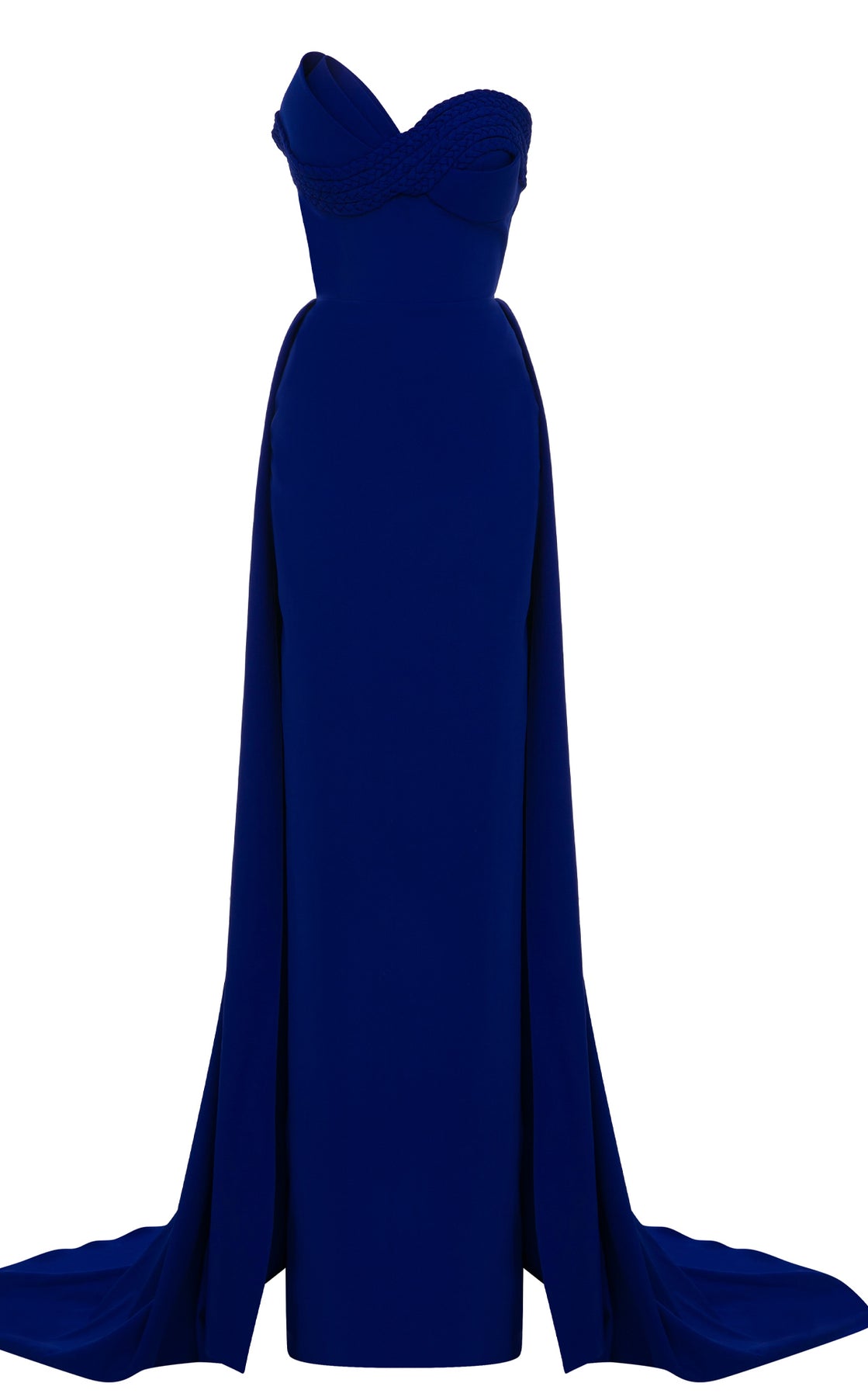 MNM COUTURE N0687 - Braided Bodice Strapless Evening Gown