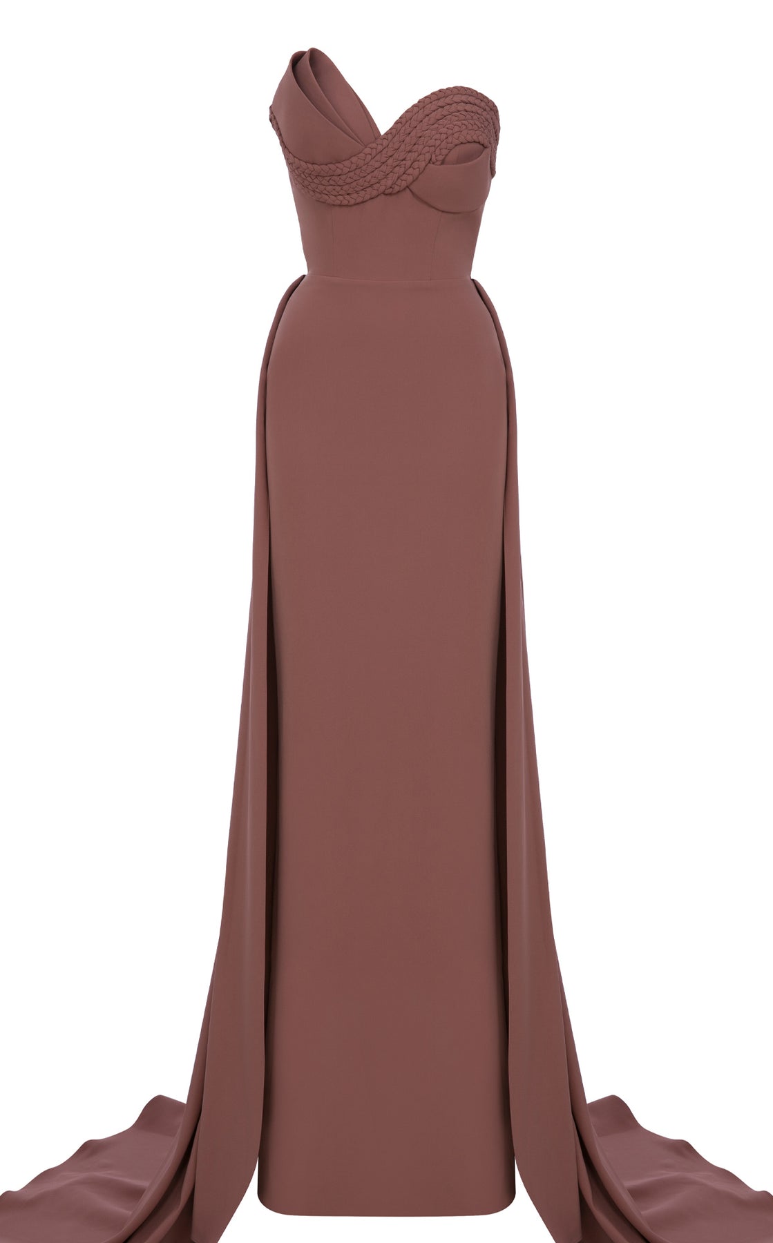 MNM COUTURE N0687 - Braided Bodice Strapless Evening Gown