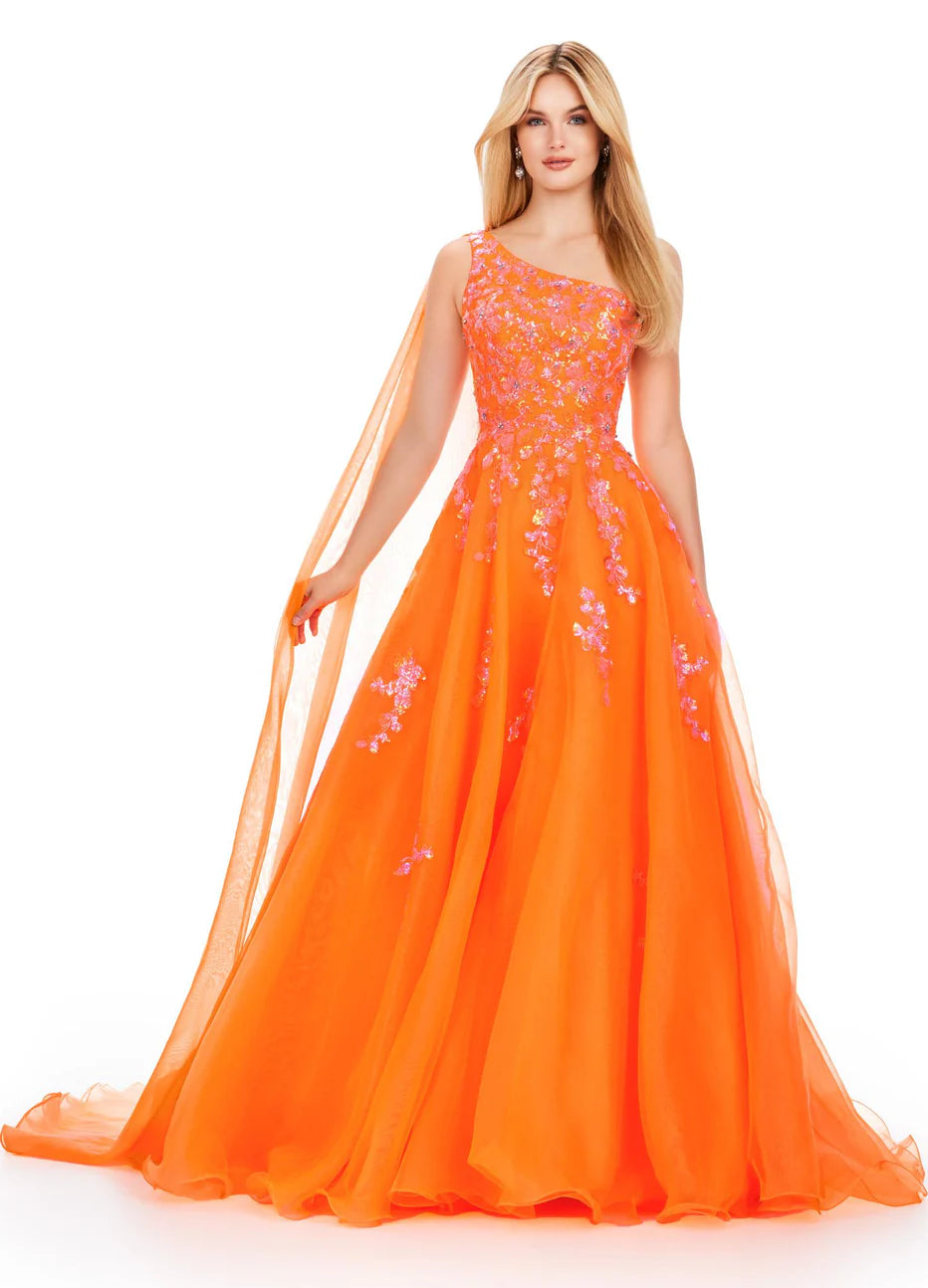Ashley Lauren 11573 - One Shoulder Sequin Prom Dress