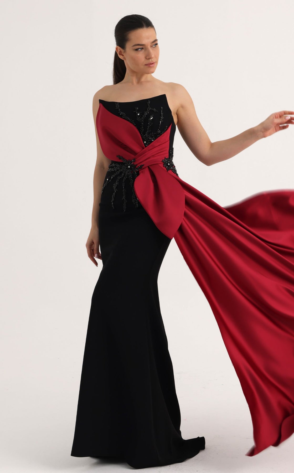 MNM COUTURE O07861 - Sculpted Strapless Beaded Evening Gown
