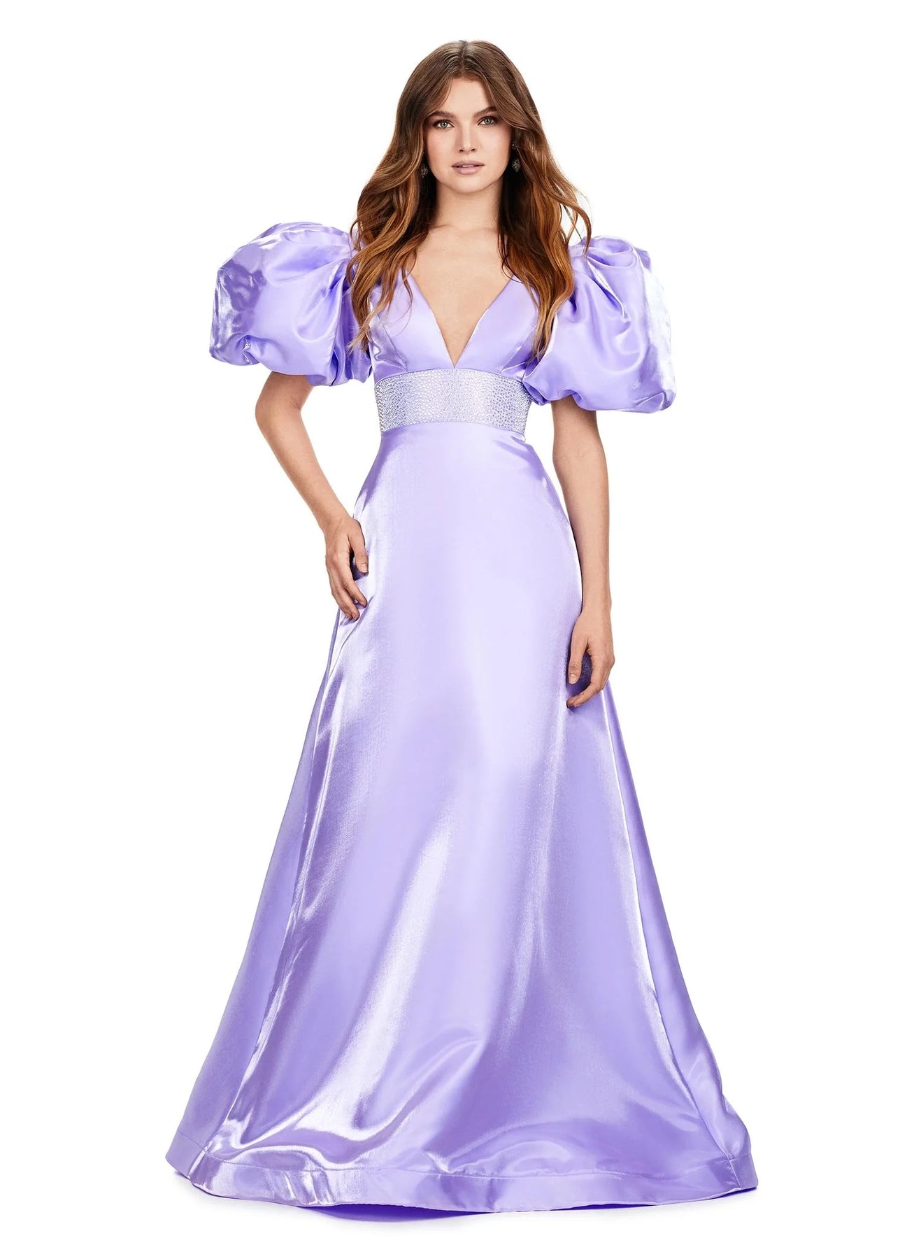 Ashley Lauren 11378 - Oversized Sleeves Gown