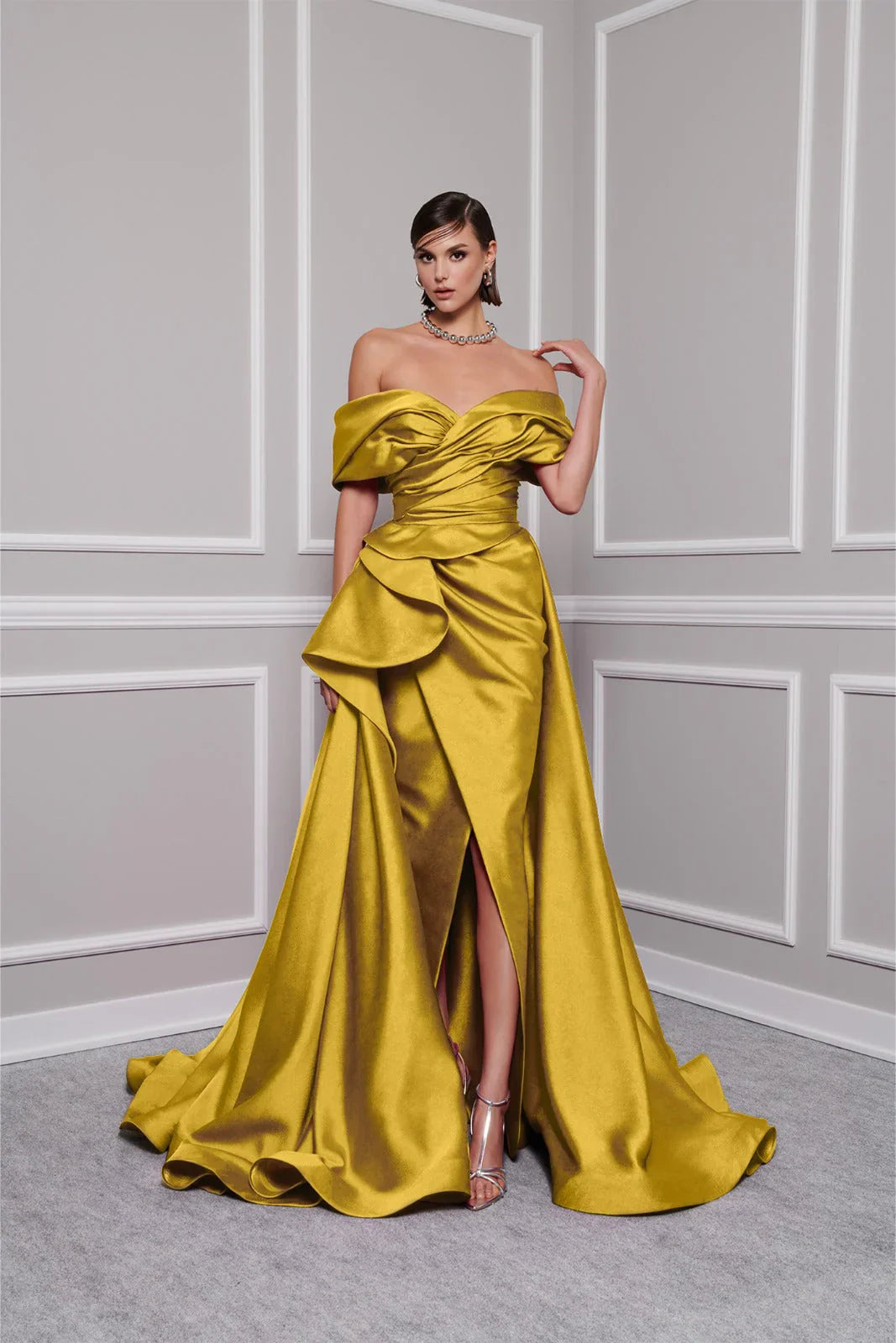 MNM Couture 2747A - Mermaid Overskirt Evening Gown