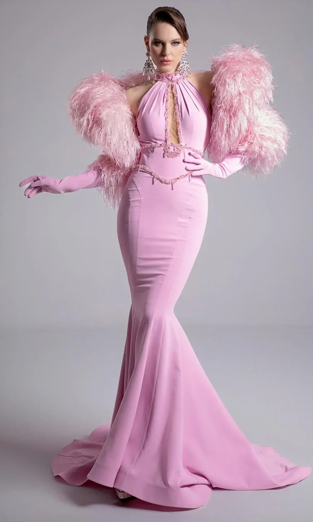 MNM Couture F02903 - Mermaid Skirt Beaded Embellished Gown Formal Gowns