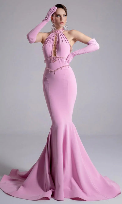 MNM Couture F02903 - Mermaid Skirt Beaded Embellished Gown Formal Gowns