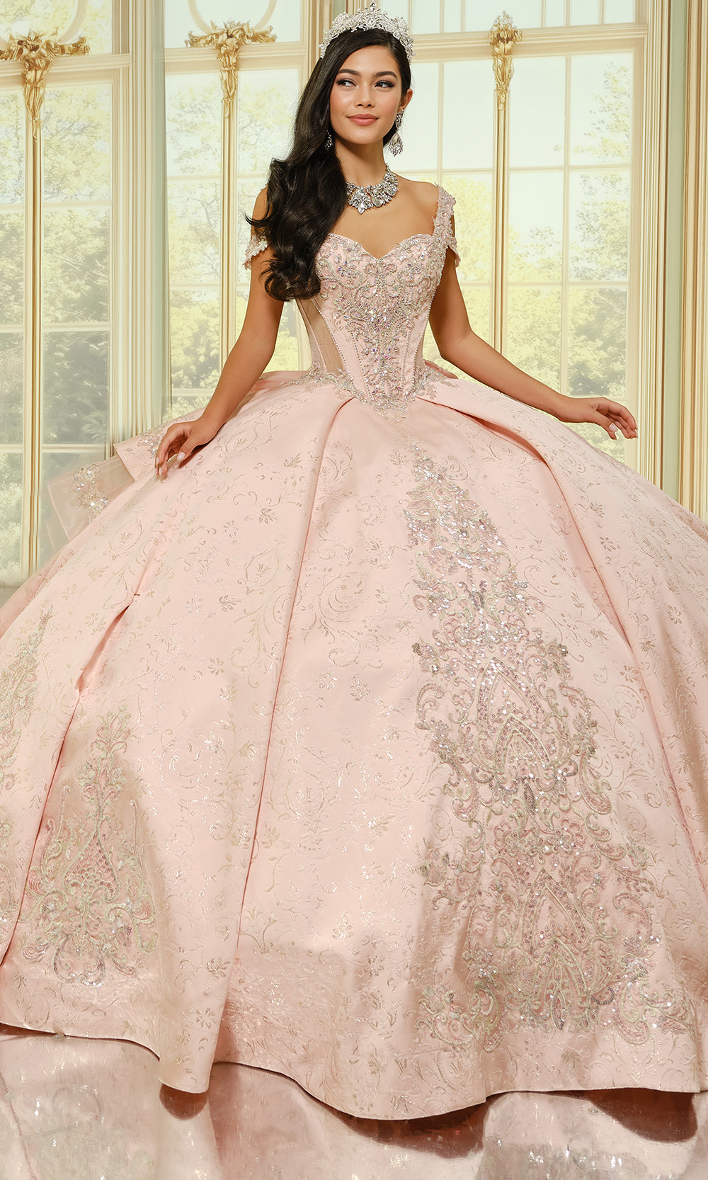 Princesa by Ariana Vara PR30201 - Cutout Back Beaded Applique Ballgown Ball Gowns